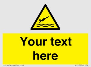 Custom Warning diving area